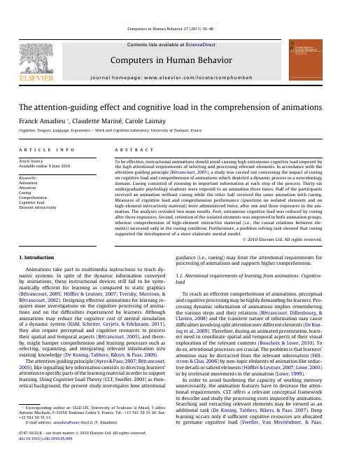 The attention-guiding effect and cognitive load in the comprehension of animations