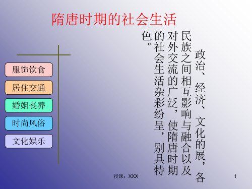 隋唐时期的社会生活PPT课件