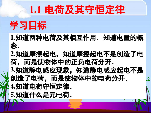 人教版选修3-1 1.1电荷及其守恒定律 (共24张PPT)(优质版)