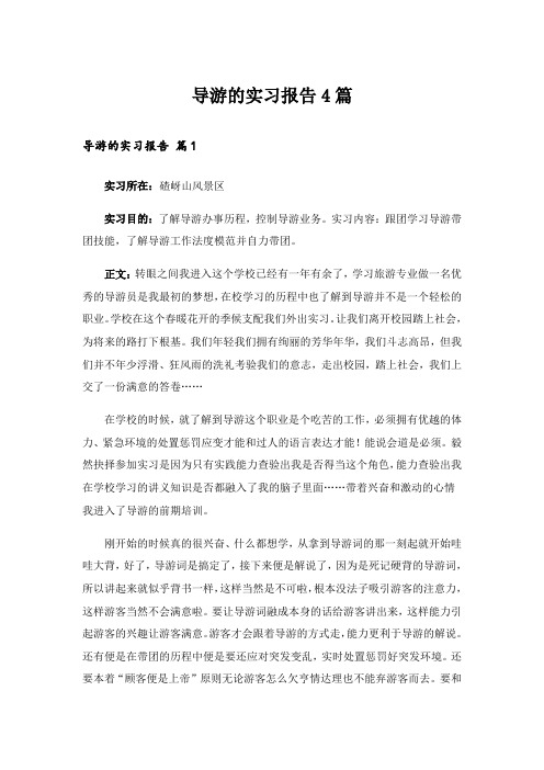 导游的实习报告4篇