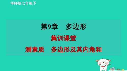 2024春七下第九章多边形集训课堂测素质多边形及其内角和作业新版华东师大版