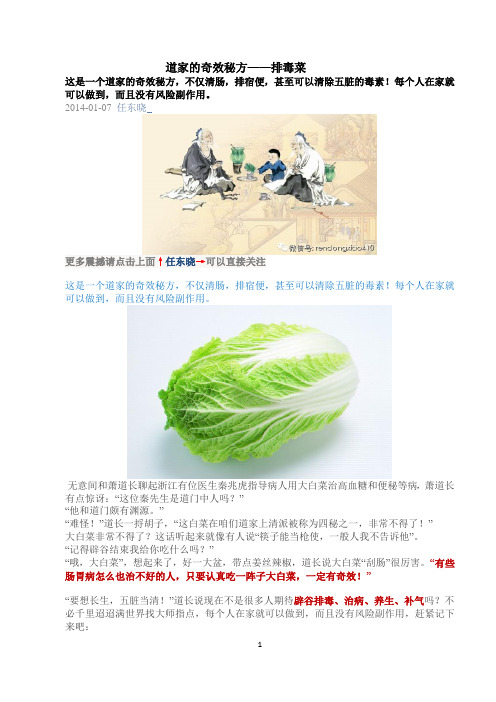 道家的奇效秘方  排毒菜