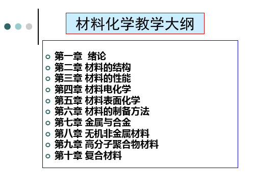 材料化学讲稿绪论1