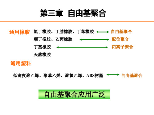 高分子化学第三章_自由基聚合