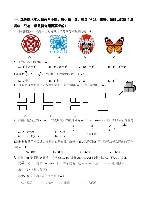 2017年中考三模数学试题