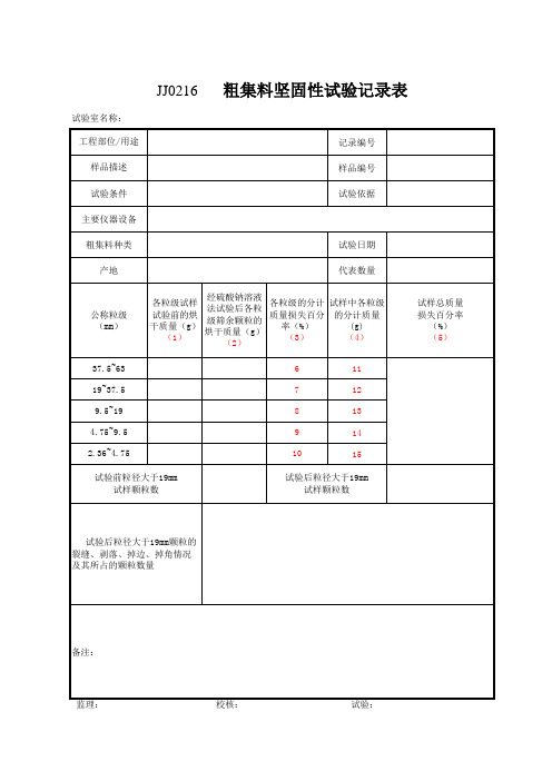 1、粗集料坚固性