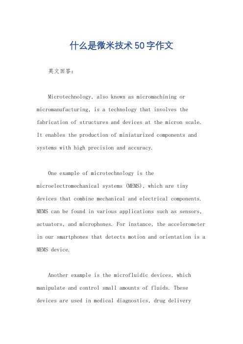 什么是微米技术50字作文