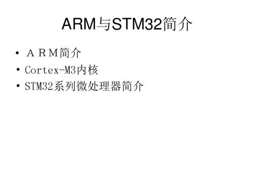 ARM与STM简介