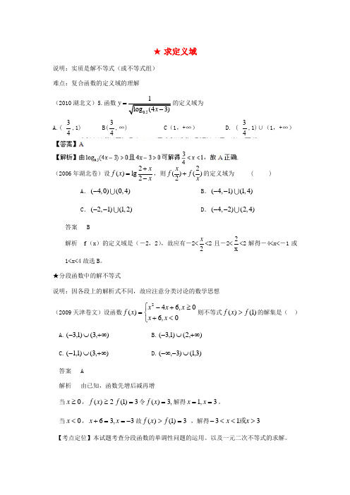 2012年高考数学第一学期 函数的性质、图象及综合应用学案 新人教版