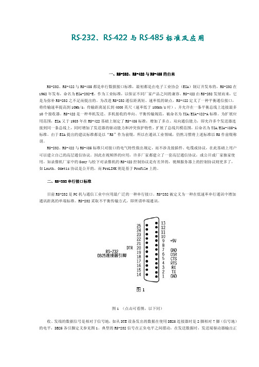 RS-232、RS-422与RS-485标准及应用