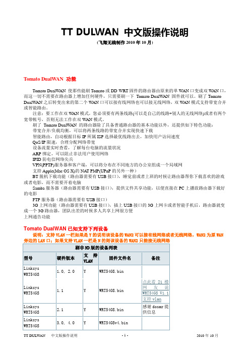 TT DULWAN 中文设置说明