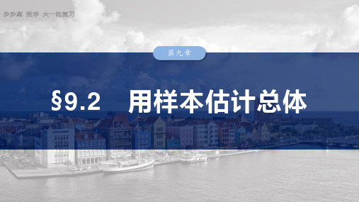 2025数学大一轮复习讲义苏教版  第九章 用样本估计总体