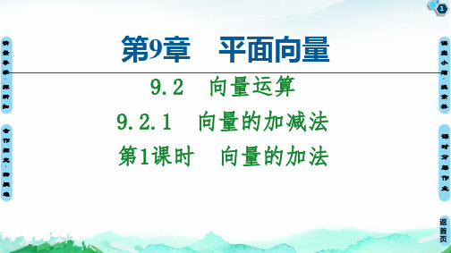 9.时 向量的加法-【新教材】苏教版(2019)高中数学必修第二册精品课件