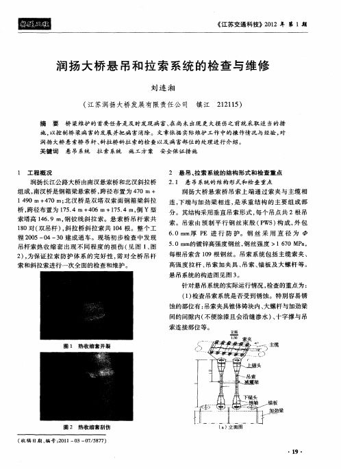 润扬大桥悬吊和拉索系统的检查与维修