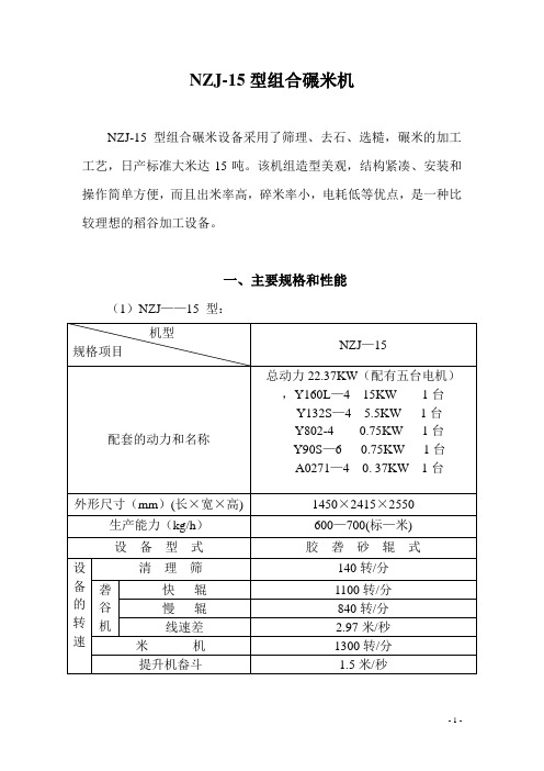 NZJ-15型碾米机20100903