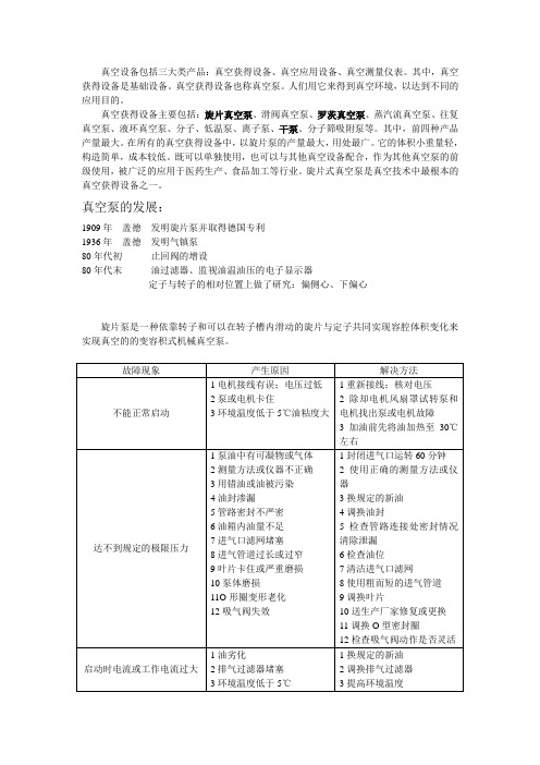 真空获得设备真空应用设备真空测量仪表。其中真空