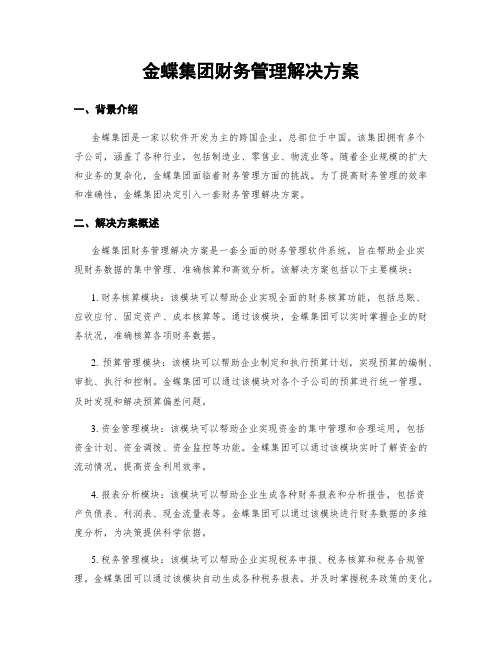 金蝶集团财务管理解决方案