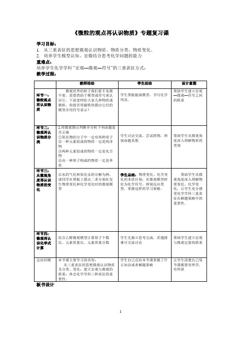 微粒的观点看物质教案