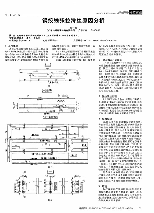 钢绞线张拉滑丝原因分析