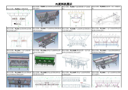 PL配料机整套技术参数及图示