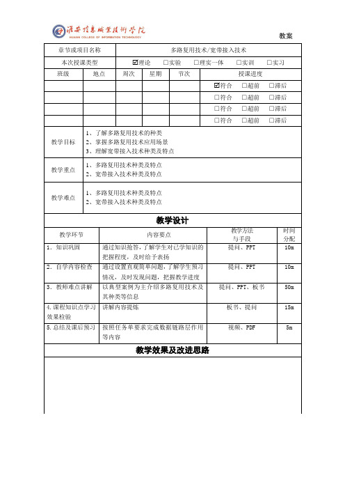 (完整版)计算机网络技术基础3.3多路复用技术