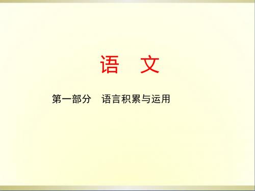 中考语文复习方案第一讲语音、汉字与书写课件