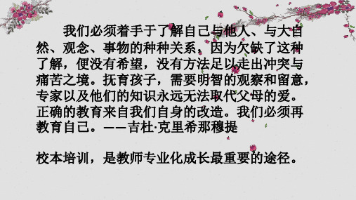 优秀教师成长之路(教师培训)