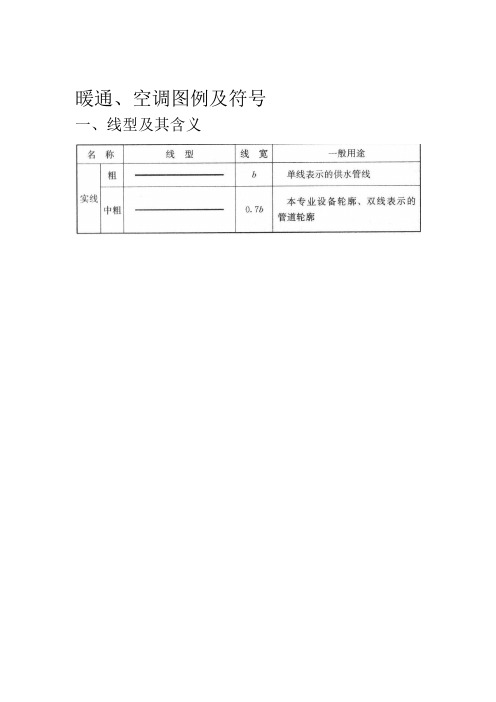 暖通空调图例与符号