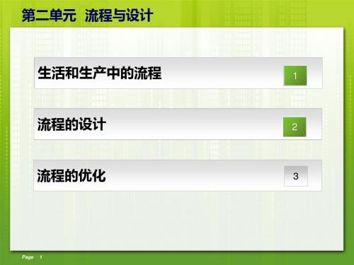 苏教版高中通用技术必修2：流程的优化