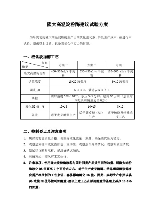 高温淀粉酶使用方法及注意事项