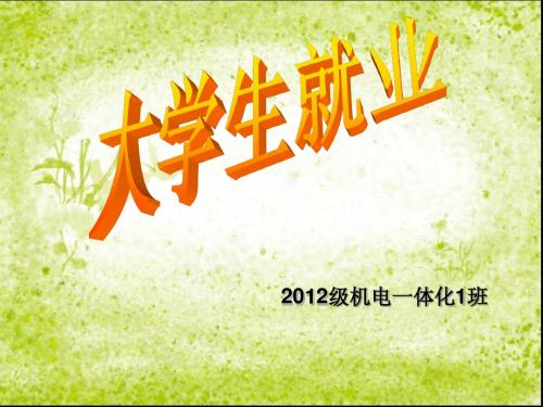 大学生就业演示文稿