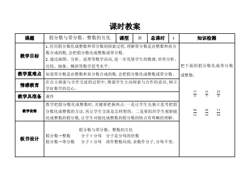 假分数和带分数的互化