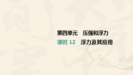 2019年中考物理总复习 12浮力及其应用课件