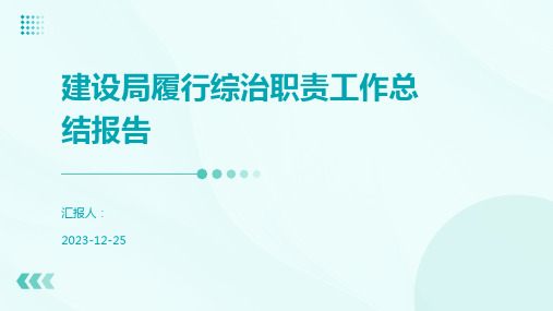 建设局履行综治职责工作总结报告