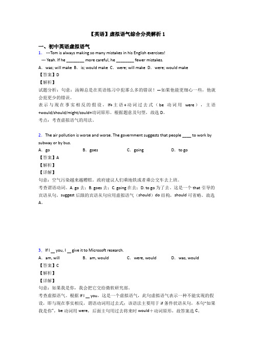 【英语】虚拟语气综合分类解析1