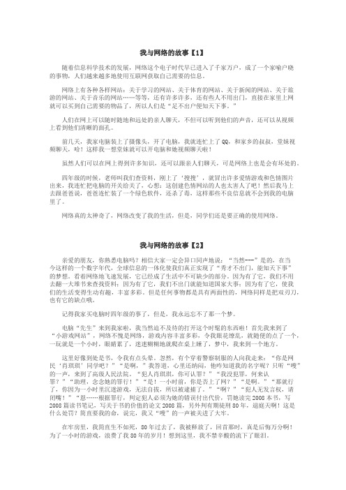 我与网络的故事作文
