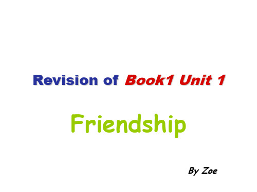 unit1 in book4 高三复习课件