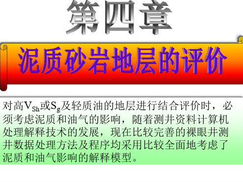 测井解释砂泥岩解释砂泥岩解释模型