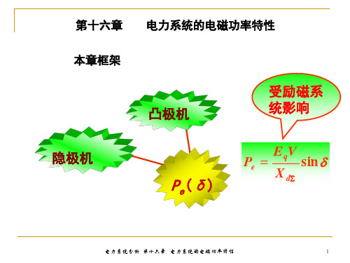 第十六章电力系统的电磁功率特性