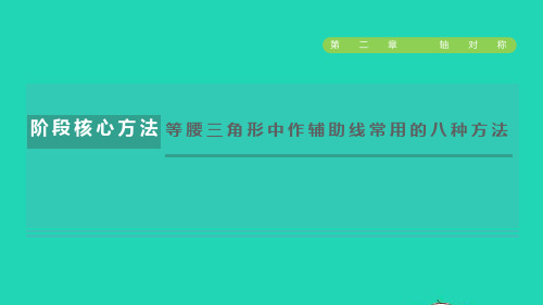 2022七年级数学上册第二章轴对称阶段核心方法等腰三角形中作辅助线常用的八种方法鲁教版五四制