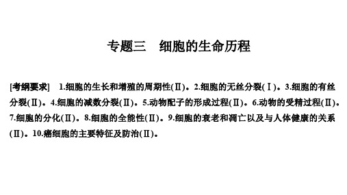 2020届 二轮复习细胞的生命历程  课件 58 张  (全国通用)