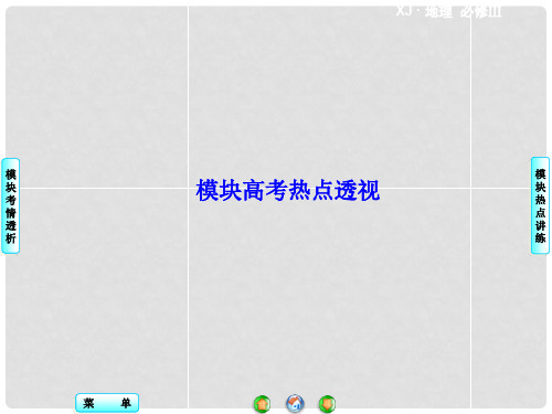 高中地理 模块高考热点透视同步备课课件 湘教版必修3