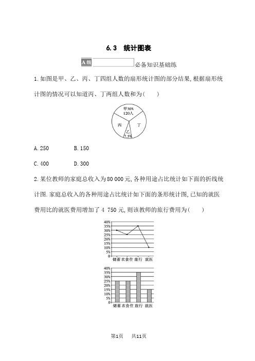 湘教版高中数学必修第一册课后习题 第6章 统计学初步 6.3 统计图表