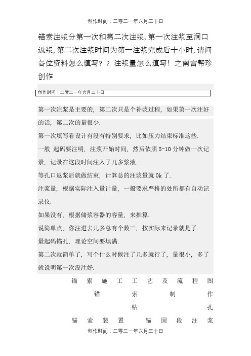 锚索施工工艺及流程图