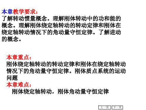 大学物理经典课件——刚体力学共40页文档