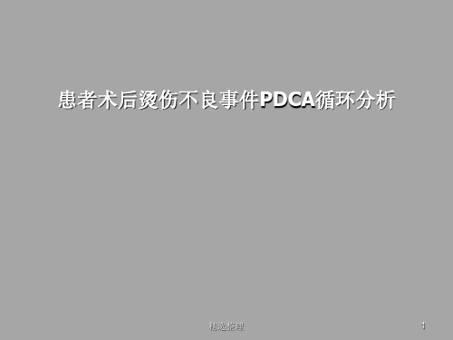 经典患者术后烫伤不良事件PDCA循环分析.ppt