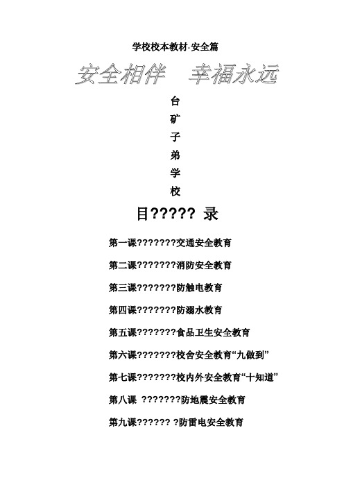 学校校本教材(安全)