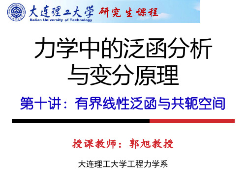 力学中的泛函分析和变分原理第十讲