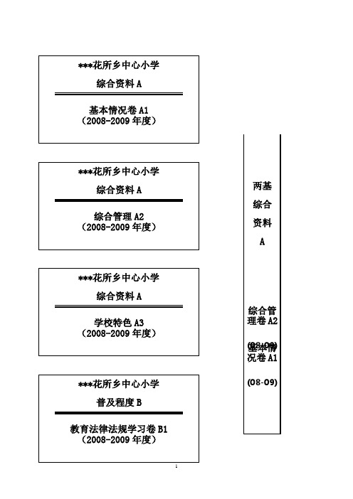 档案盒标签样品(正、侧两面)