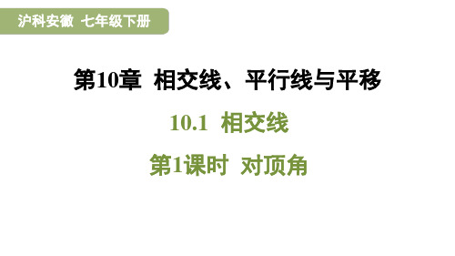 沪科版(2024)数学七年级下册+第10章+10.1 相交线-第1课时 对顶角